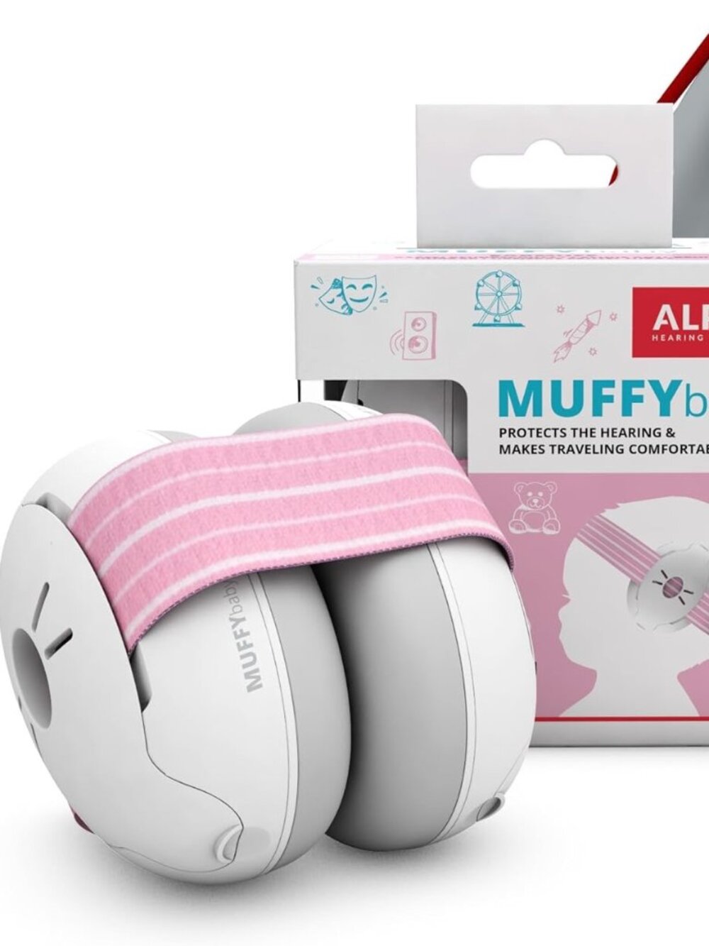 BNIB Alpine Muffy Baby Hearing Protection Earmuffs Blush 0–48 Months
